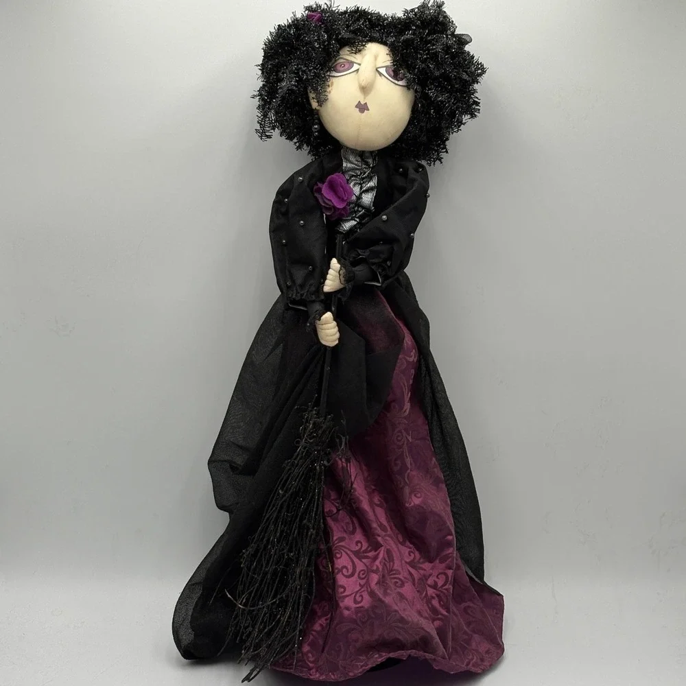 Wicked Websters Gothic Witch Halloween‎ Decor Statement Piece Broom 26in